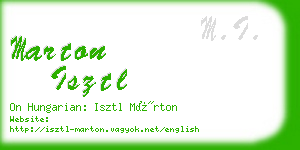 marton isztl business card